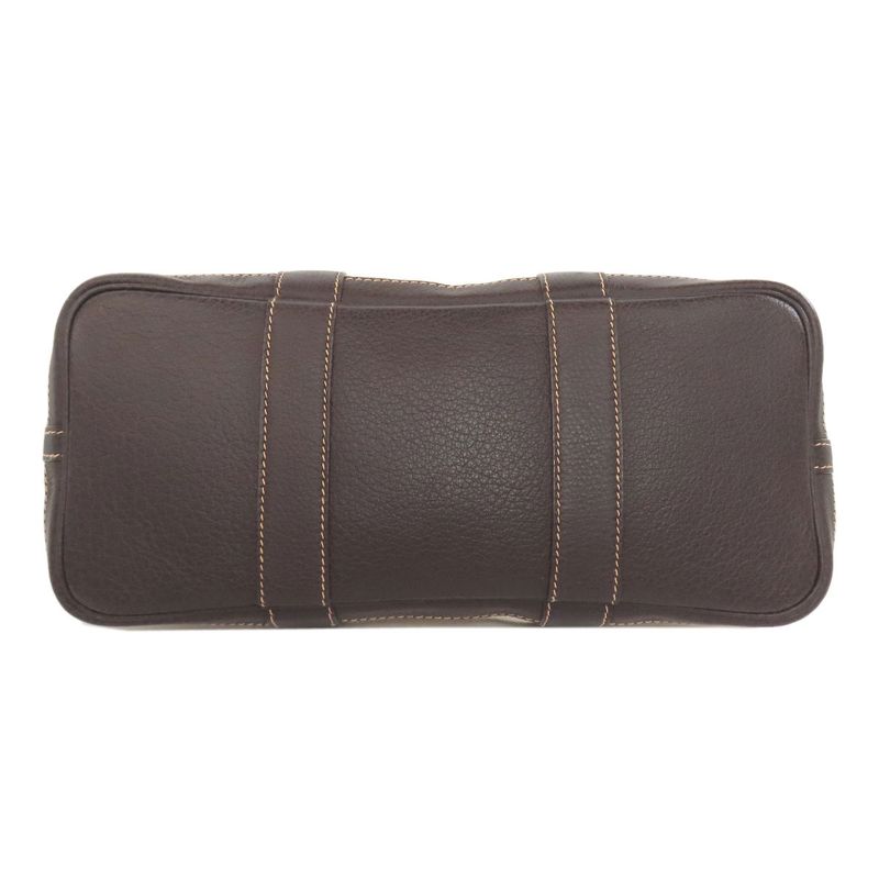 Hermes Garden Party TPM Marron Silver Hardware Handbag Toile Women