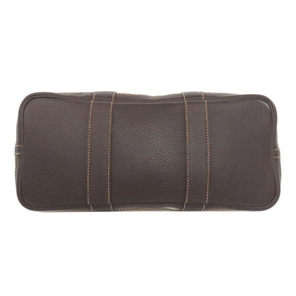 Hermes Garden Party TPM Marron Silver Hardware Handbag Toile Women