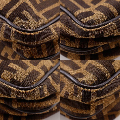 Fendi Zucca Nylon Canvas Brown Women Shoulder Bag