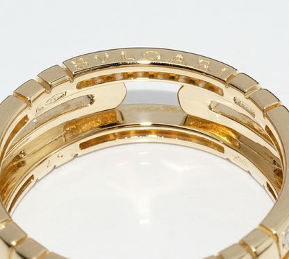 Bulgari Ring 18K Yellow Gold Diamond Open Work Parentesi Ring
