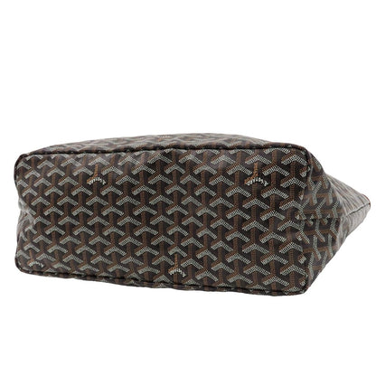Goyard Saint Louis PM Black Natural Canvas Leather Tote Bag — view 3
