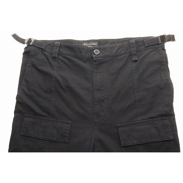Balenciaga 23 AW Flared Cargo Pants Black M Tkp27 Long — view 3