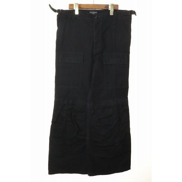 Balenciaga 23 AW Flared Cargo Pants Black M Tkp27 Long