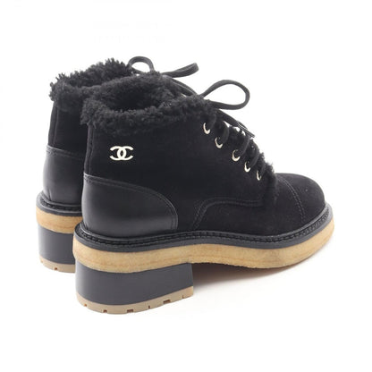 Chanel Boots CC Logo Suede Leather — view 2