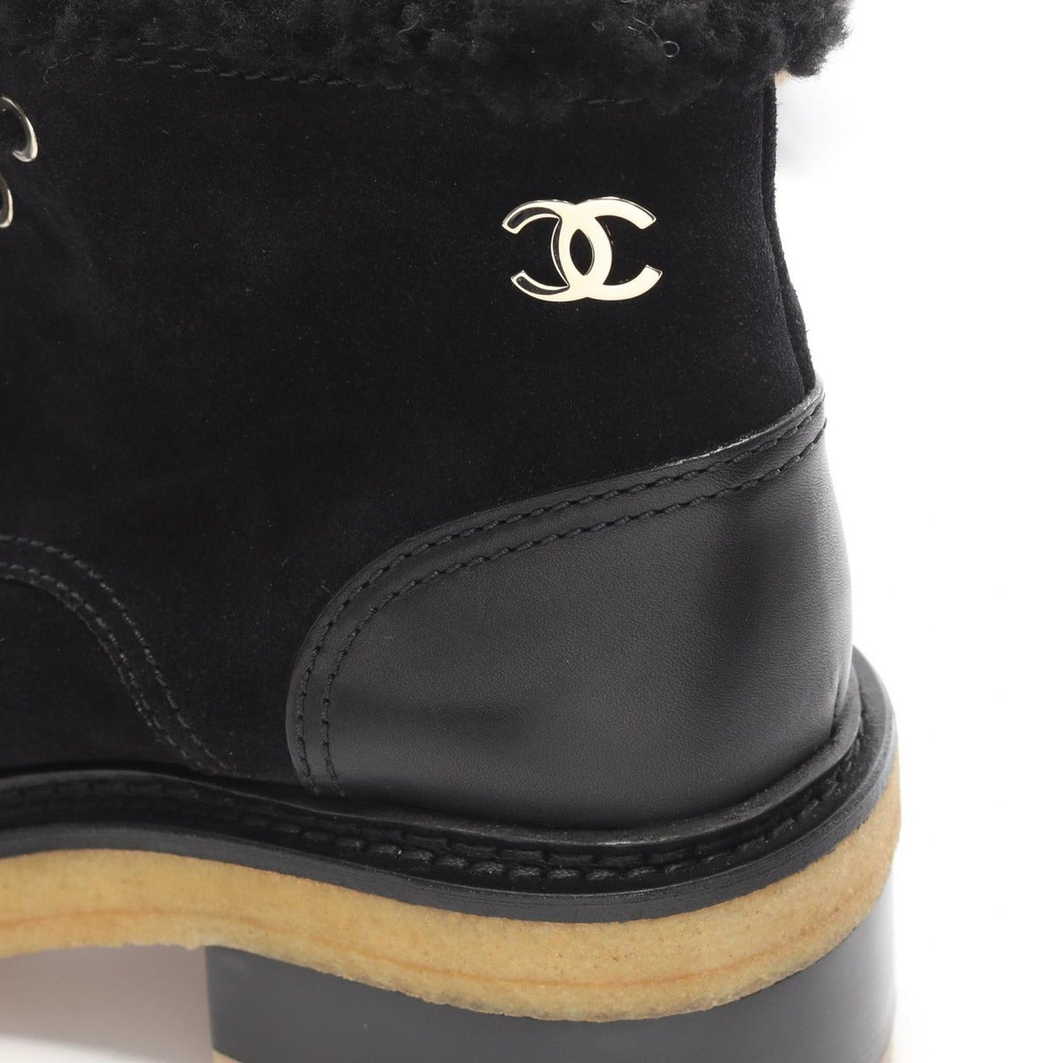 Chanel Boots CC Logo Suede Leather — view 10