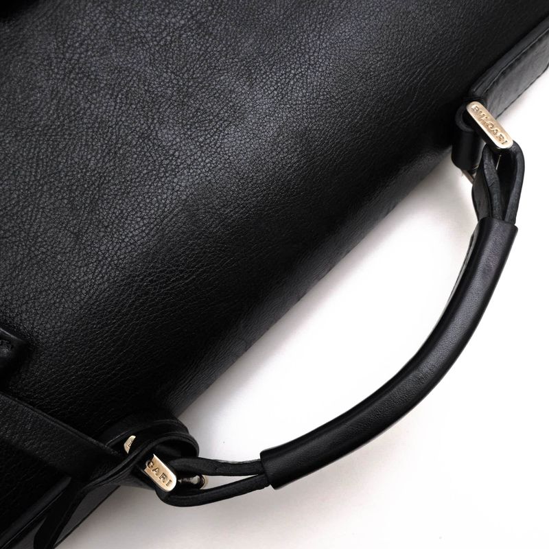 Bvlgari Bags Briefcases Business Bags Business Men Leather Genuine Black Flap