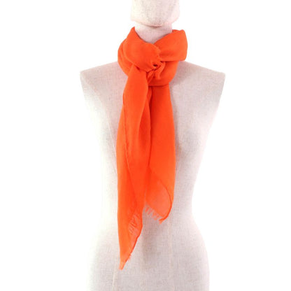 Hermes Carré 110 Cashmere Silk-blend Jacquard Serie Fringed Scarf Orange With