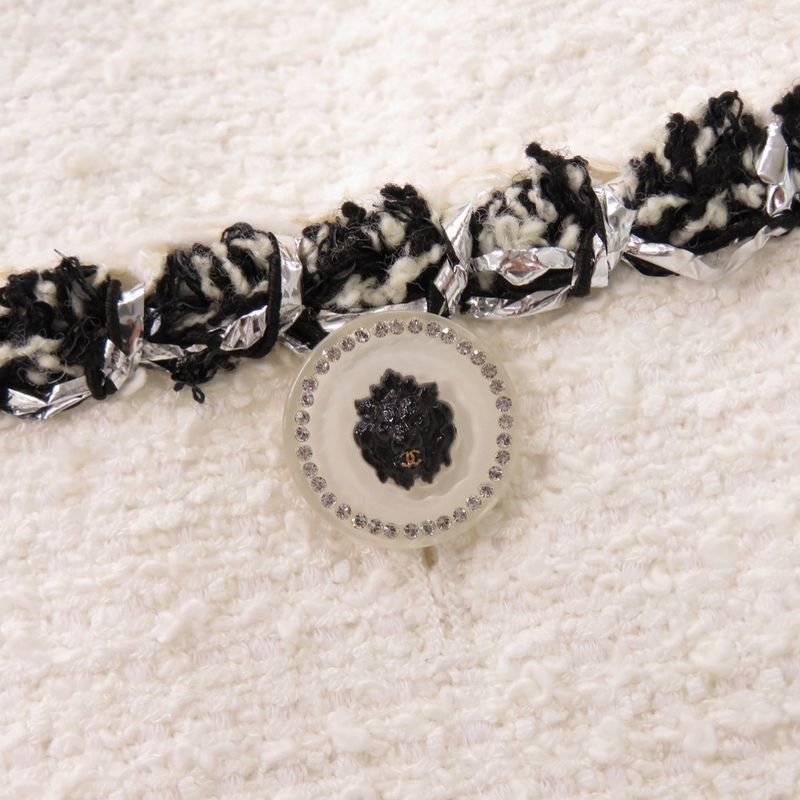 Chanel Tweed Cotton Stone Polyamide White Setup White 1327 Chanel