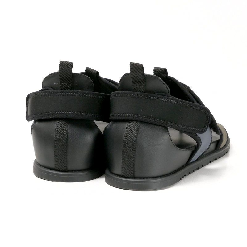 Hermes Giorno Sandals Size 44 Thong Sandals Shoes Khaki Black Made In