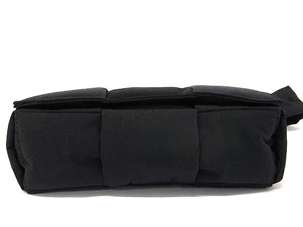 Bottega Veneta Maxi Intrecciato Nylon Cross Body Shoulder Bag Black Ff8842