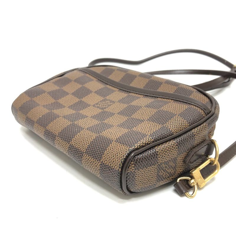 Louis Vuitton Shoulder Bag Pochette Ipanema N51296 Damier Canvas Ebène Brown