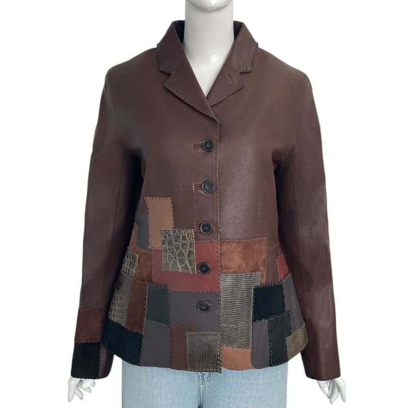 Hermes Jacket Leather Size 40 Multicolor