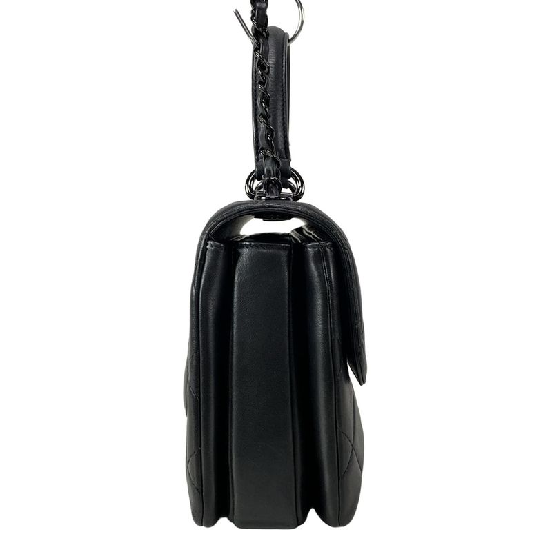 Chanel Handbag Trendy Cc/small Top Handle Flap Bag A92236 Black Lambskin