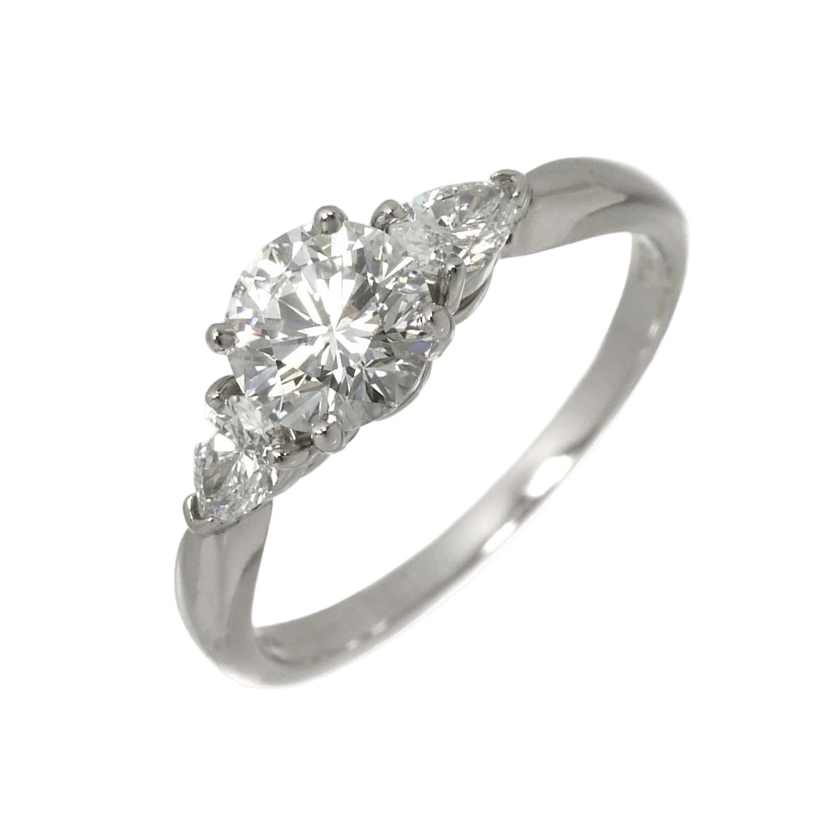 Tiffany & Co Three Stone Diamond Ring Platinum