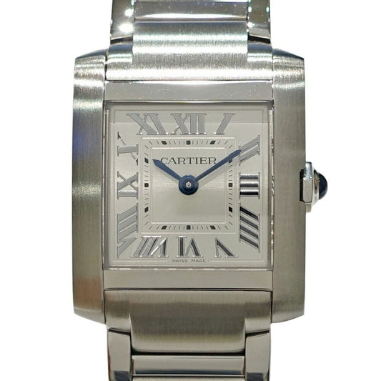 Cartier Tank Francaise Small SM Silver Stainless Steel Quartz Watch