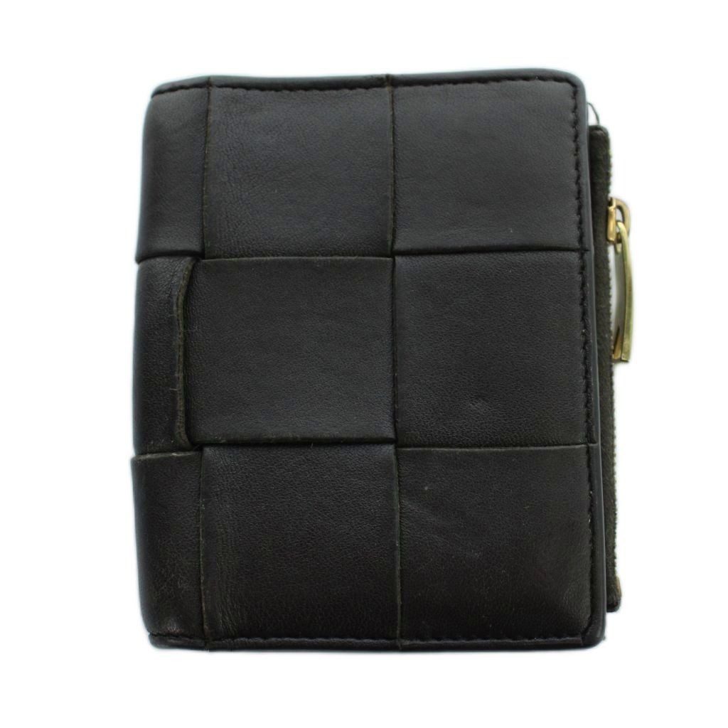 Bottega Veneta Cassette Zip Around Wallet Bifold Intrecciato Leather Embossed