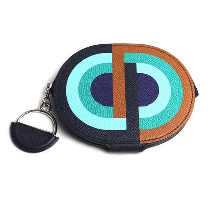 Hermes in the Loop Mini Veau Epsom Coin Case Blue Indigo Multicolor