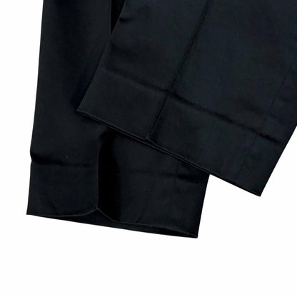 Moncler Pantalone Logo Embroidered Pleated Cotton Pants Black 40 — view 5