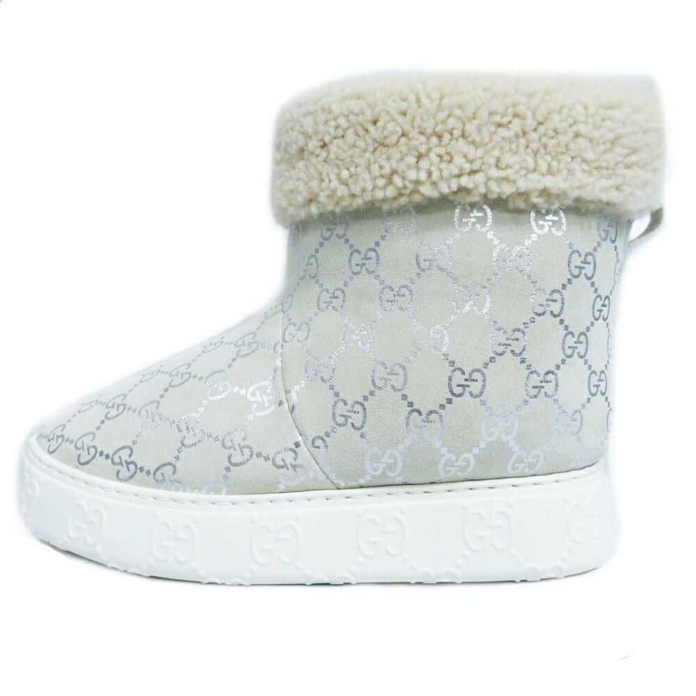 Gucci Boots Merino Wool 36.5 Grey Silver Shoes
