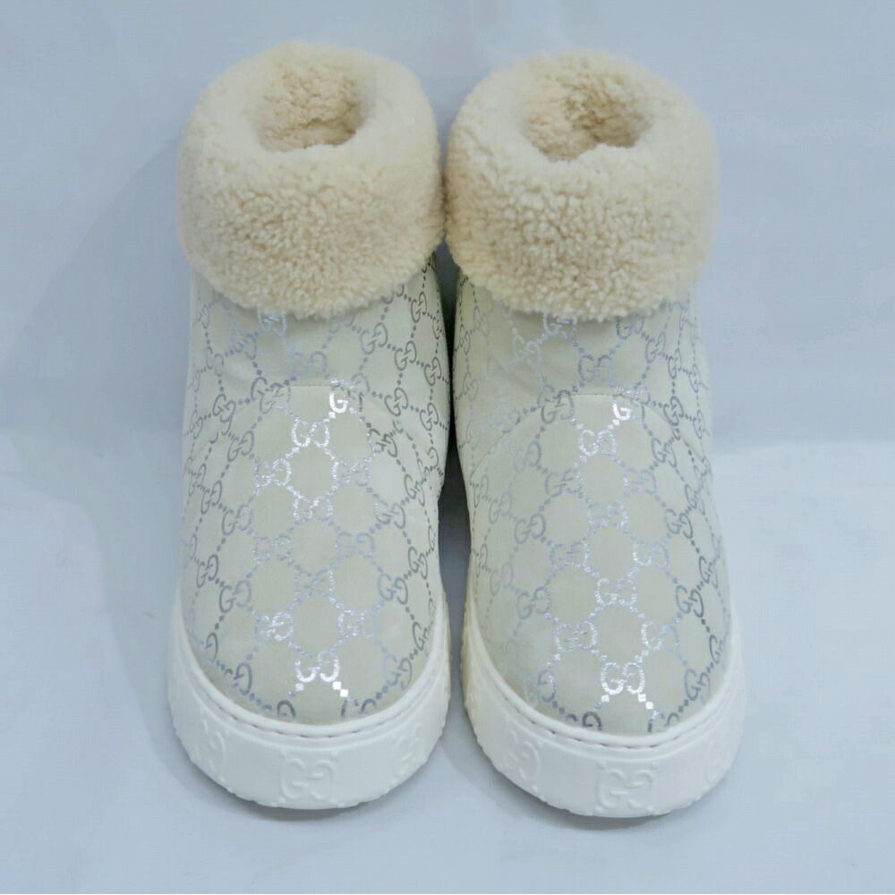 Gucci Boots Merino Wool 36.5 Grey Silver Shoes — view 3