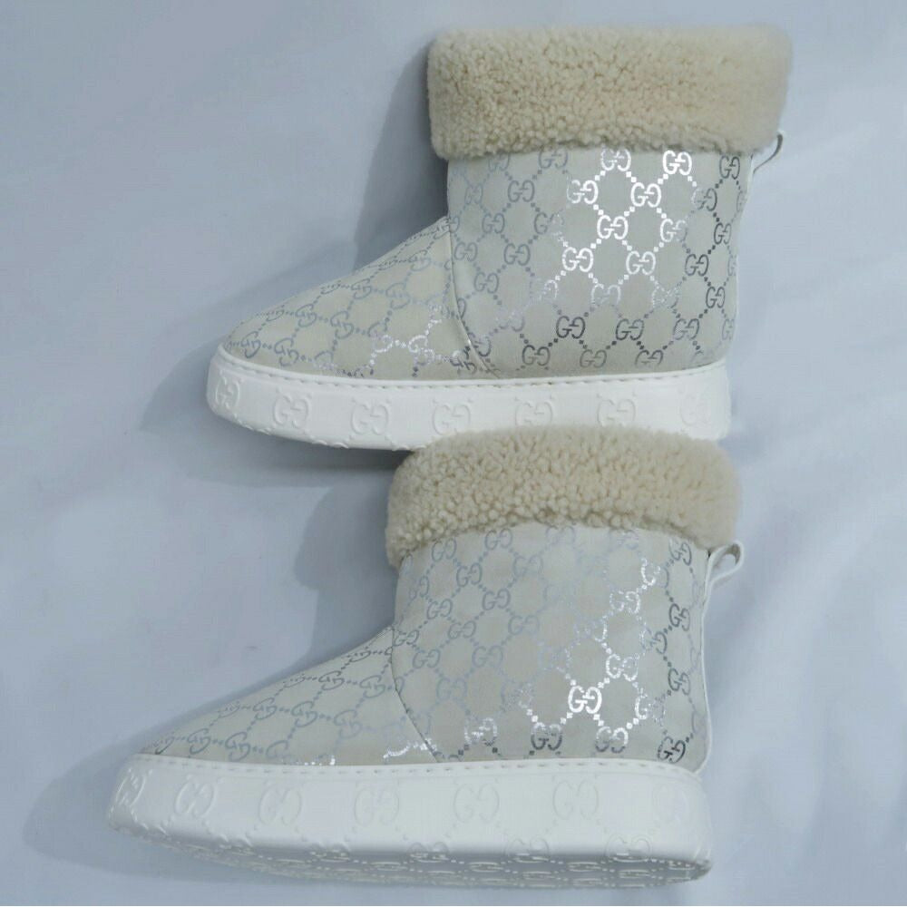 Gucci Boots Merino Wool 36.5 Grey Silver Shoes — view 4