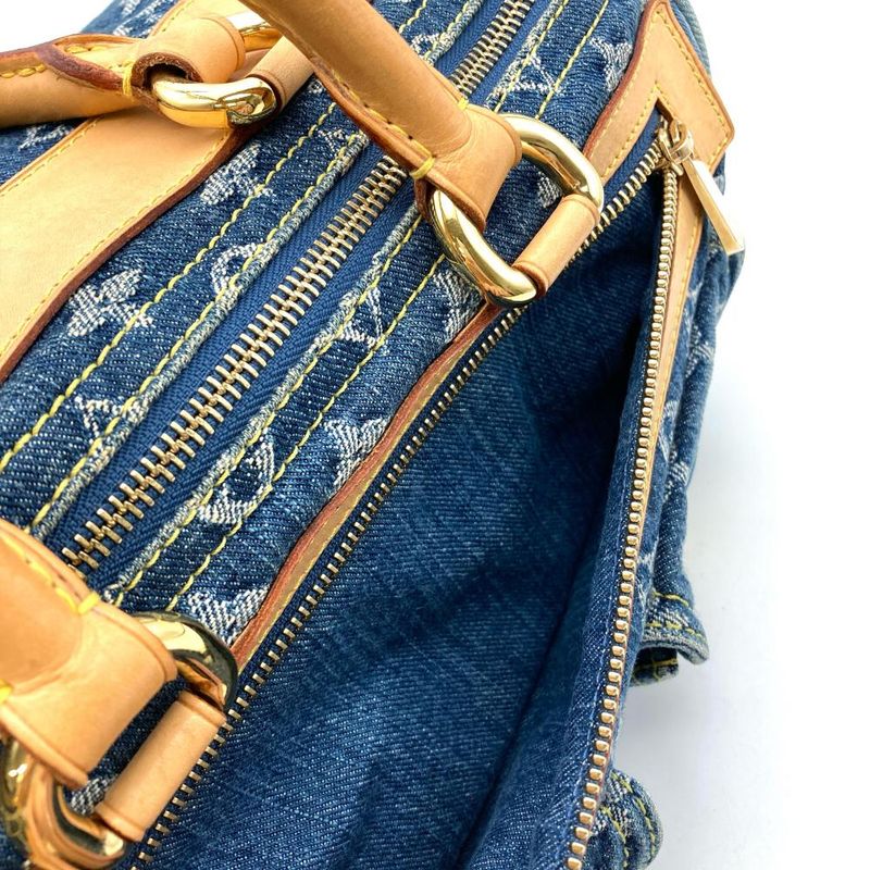 Louis Vuitton Neo Speedy Handbag Monogram Denim M95019 Blue Sp1025