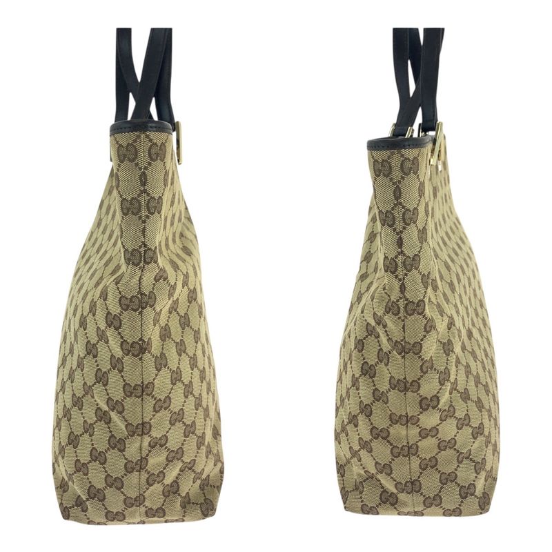 Gucci Beige Brown Gold Hardware GG Canvas 002 1098 Tote Bag Shoulder Bag Women