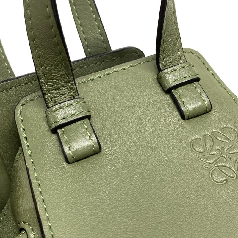 Loewe Handbag Hammock Drawstring Ring Bag Mini Khaki Drawstring Shape