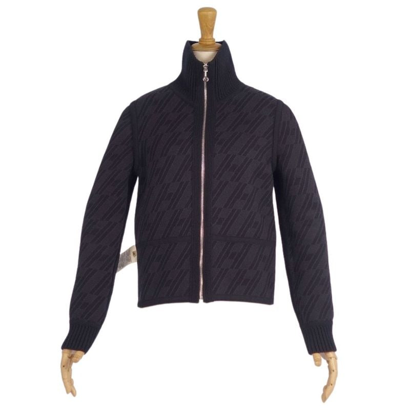 Hermes Jacket 23 AW Reversible Knit Wool — view 4