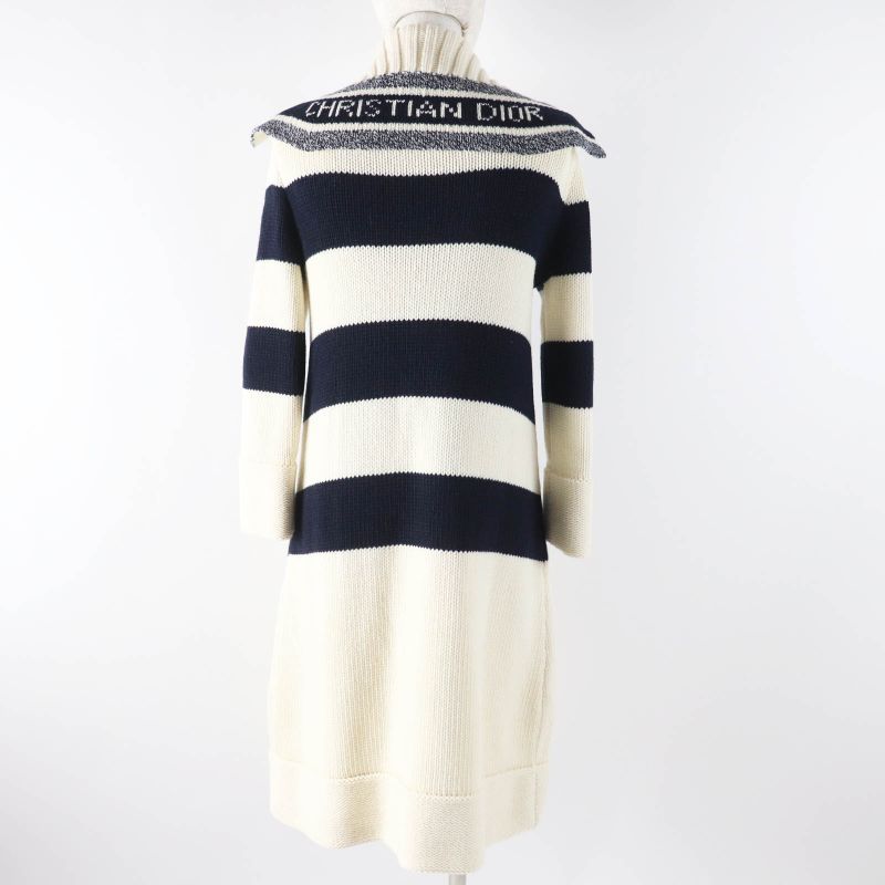 Christian DIOR 21AW 144m01am318 Wool Cashmere Blend DIOR Marinière Motif Logo