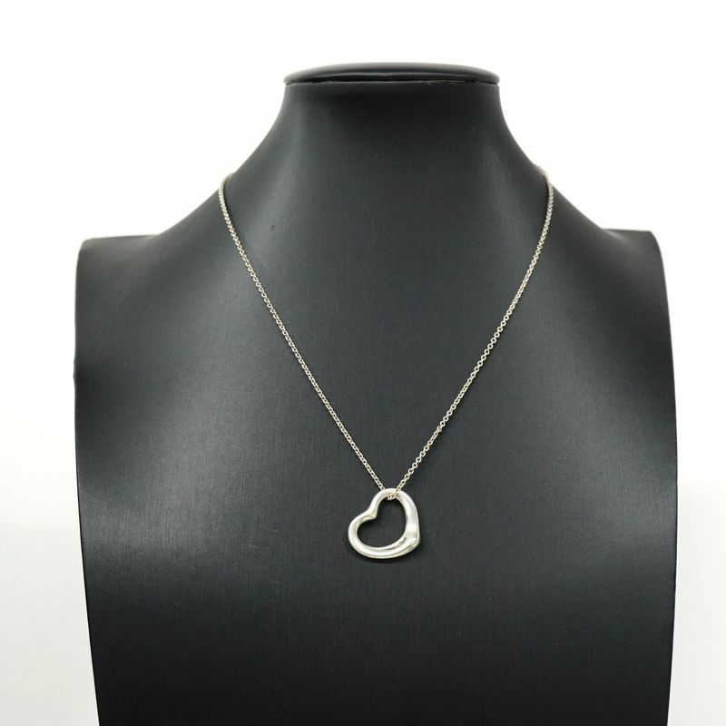 Tiffany & Co Necklace Open Heart Silver 925 Ladies