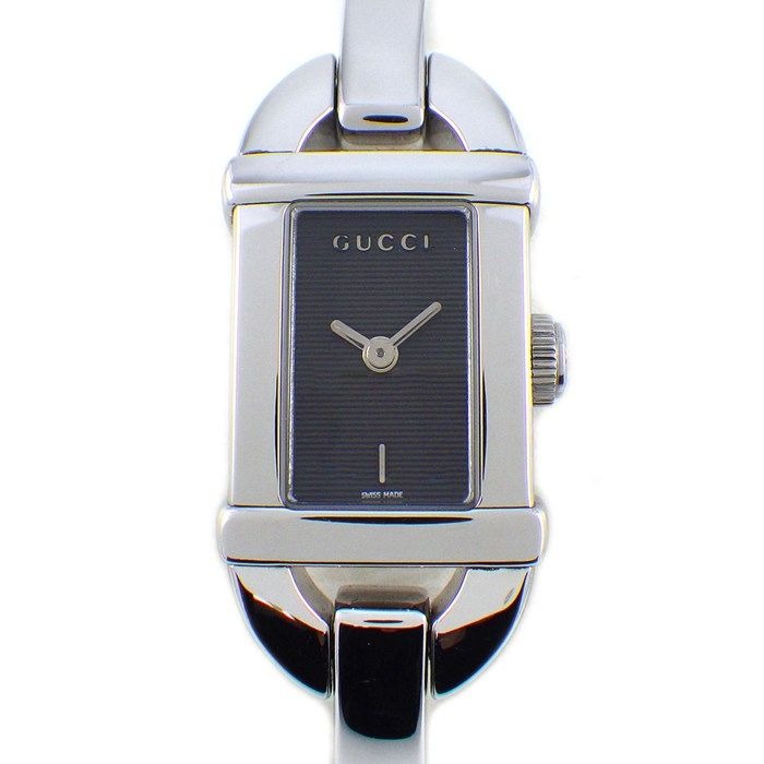 Gucci Watch Bangle Horsebit Gray Dial SS Quartz Analog Movement
