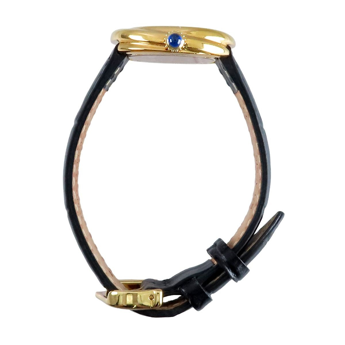 Cartier Must Trinity White Three Color Gold Leather Vermeil Watch Quartz — view 3