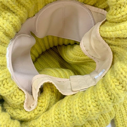 Prada Top Wool Yellow Knit Triangle With Cup
