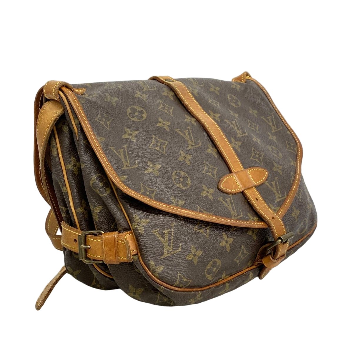 Louis Vuitton Shoulder Bag Monogram Saumur 30 Brown — view 2