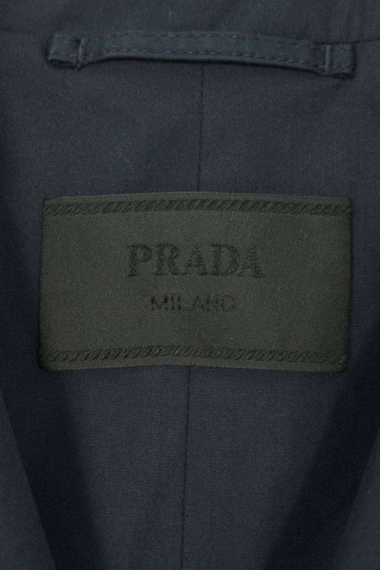 Prada FROM THE Runway Sgc214 12NS F0008 S 231 Cotton Blend Overcoat With Belt