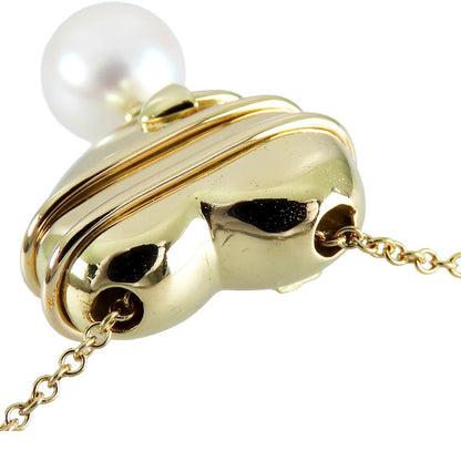 Tiffany & Co Heart Arrow Necklace Yellow Gold 18k Akoya Pearl Pendant — view 5