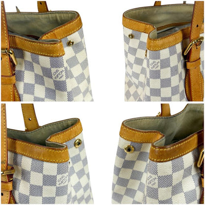 Louis Vuitton Damier Azure Leather Hampstead PM Tote Bag Shoulder Bag Shoulder