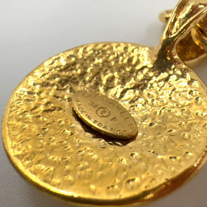 Chanel Coco Mark GP Gold Necklace Gold