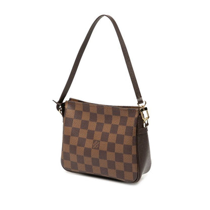 Louis Vuitton Damier Trousse Makeup Accessories Pouch Handbag N51982 Brown PVC