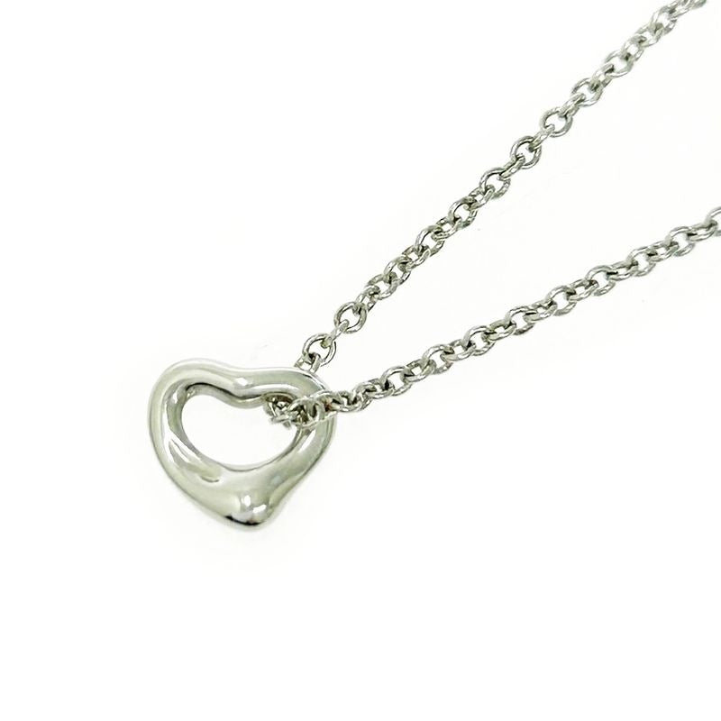 Tiffany & Co Silver Elsa Peretti Open Heart Mini Necklace 1.7 g 925 Engraved