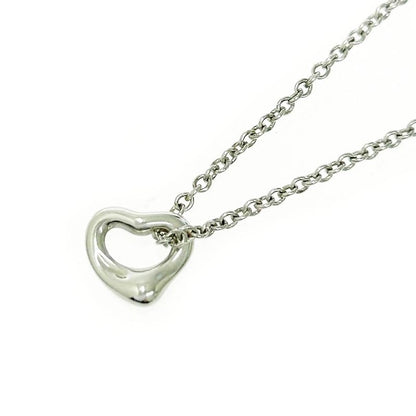 Tiffany & Co Silver Elsa Peretti Open Heart Mini Necklace 1.7 g 925 Engraved