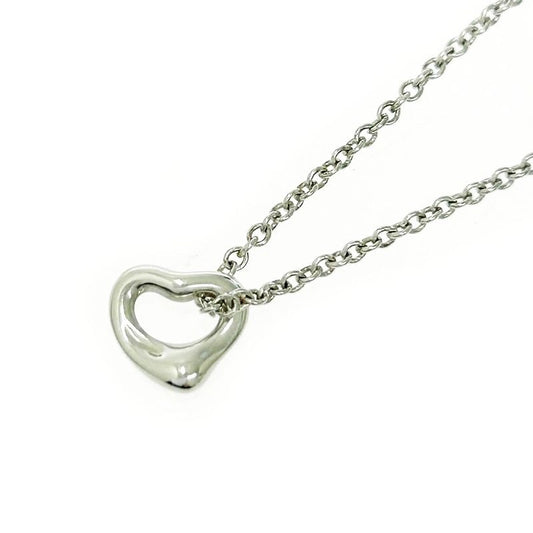 Tiffany & Co Silver Elsa Peretti Open Heart Mini Necklace 1.7 g 925 Engraved