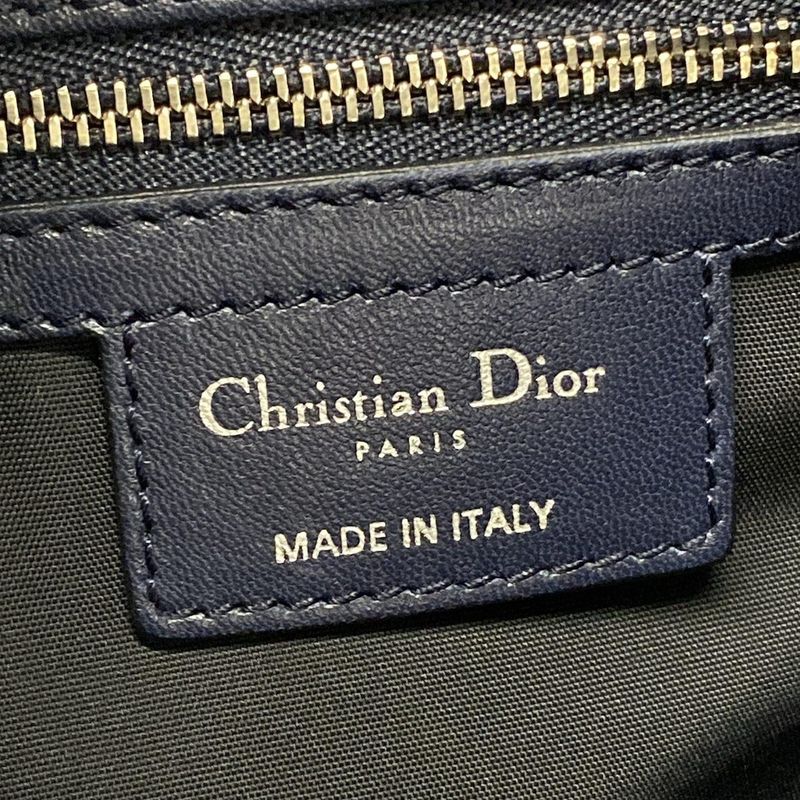 Dior/christian Dior Tote Bag Granville Navy Leather