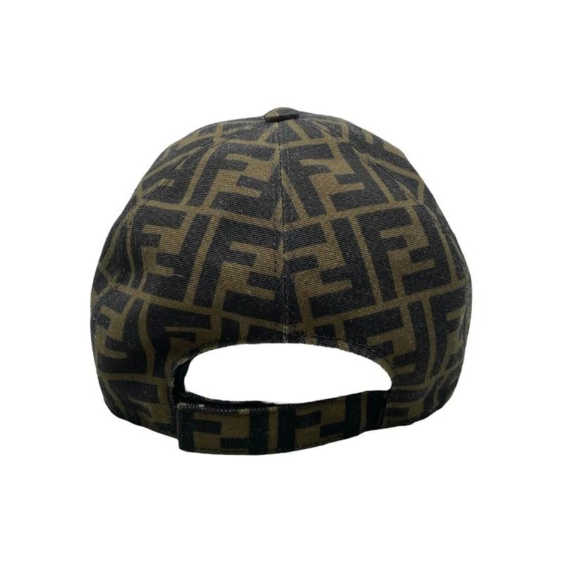 Fendi Hat Ff Jacquard Baseball Cap Fxq768 A660 Logo Brown Fendi