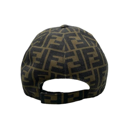 Fendi Hat Ff Jacquard Baseball Cap Fxq768 A660 Logo Brown Fendi