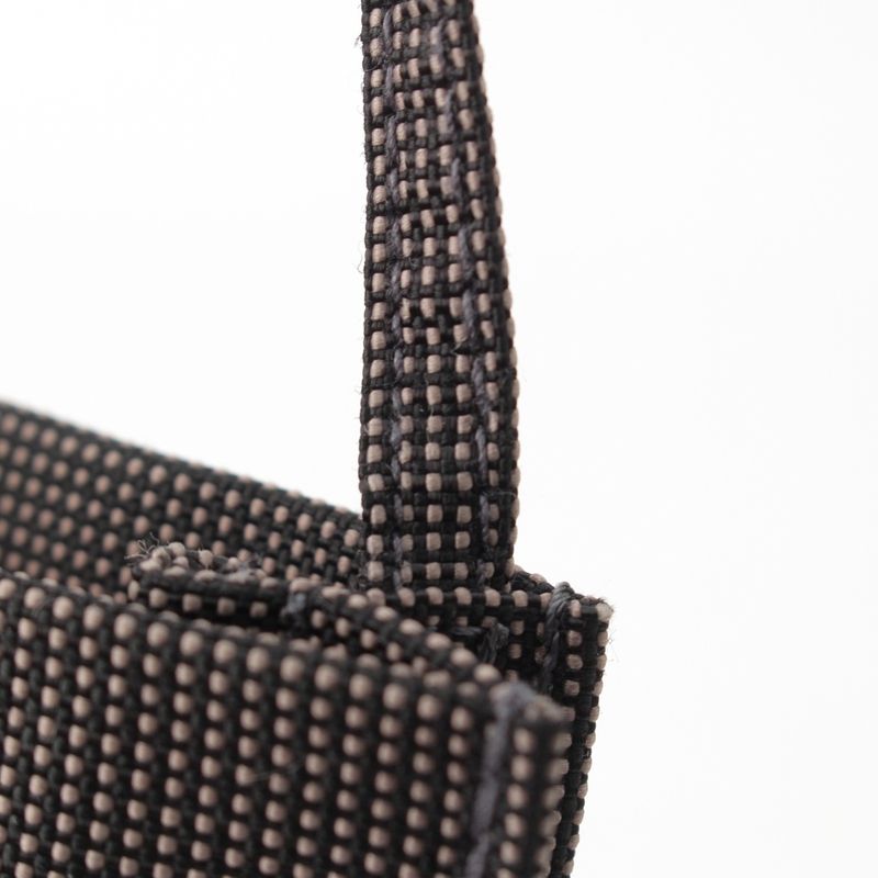 Hermes Canvas Sakosh Her Line Shoulder Bag Black