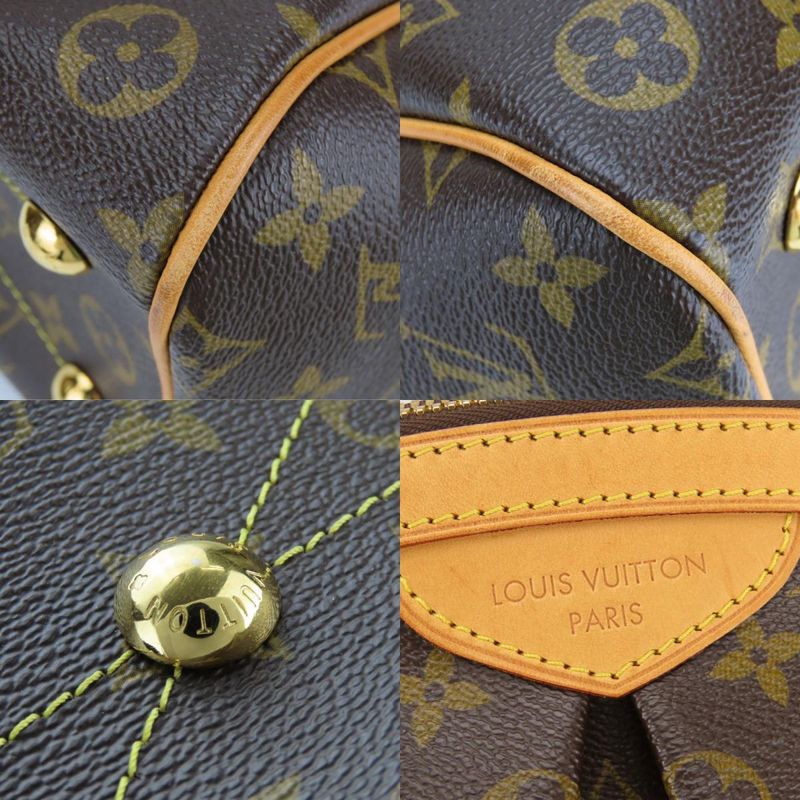 Louis Vuitton Handbag Tivoli PM M40143 Monogram Nubuck Brown LV Ladies Women