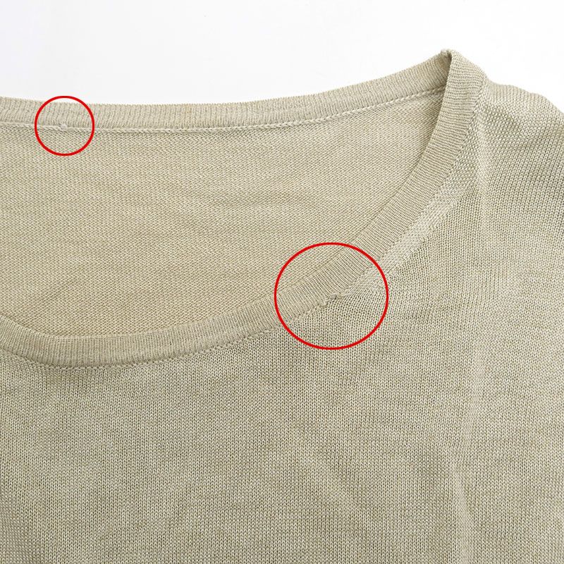 Hermes Silk Sweater Knit S Light Hand Beige