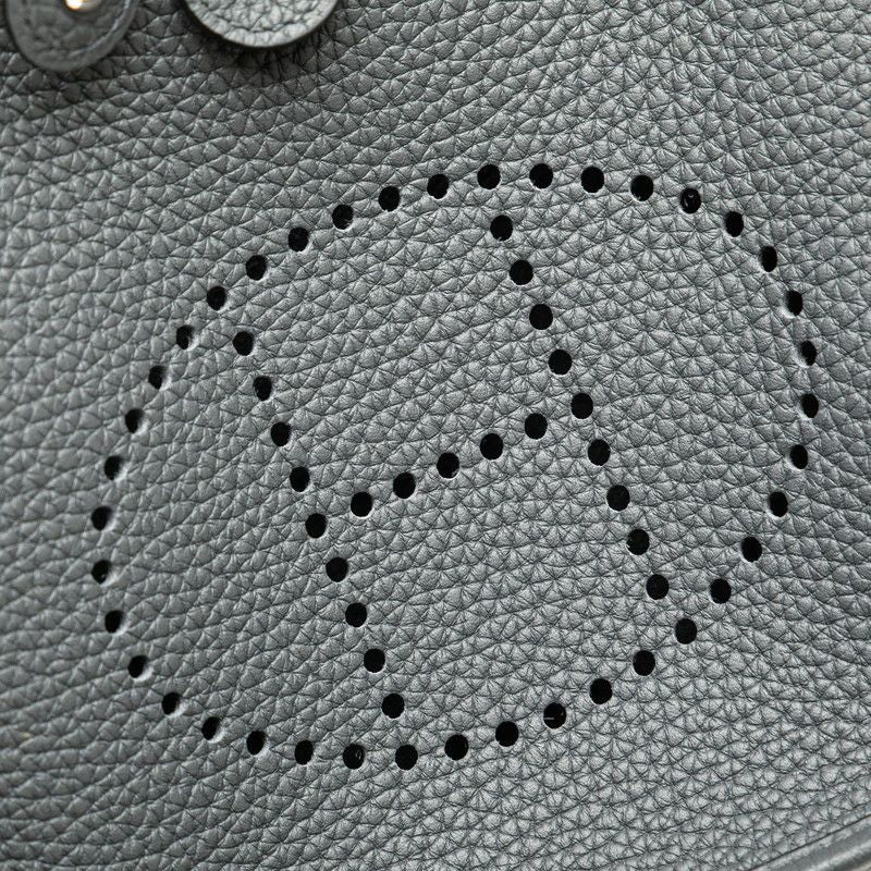 Hermes Evelyn TPM Crossbody Shoulder Bag Grimisty Grey Silver Hardware Taurillon